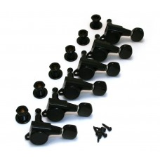 TK-0760-003 Sealed Black Gotoh 6-Inline Mini Guitar Tuners for Fender