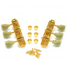 TK-0770-002 Gotoh Guitar Tuning Keys 3X3 Set in Gold SD90 Vintage Style 15:1 