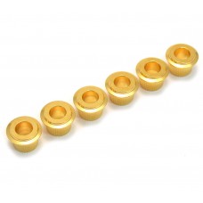 TK-0901-002 (6) Gotoh Gold Press-In Guitar Tuner Adapter Bushings