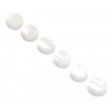 TK-0997-055 6 Inline Oval White Pearloid Tuner Buttons For Gotoh Guitar Keys