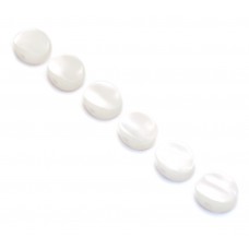TK-0997-055 6 Inline Oval White Pearloid Tuner Buttons For Gotoh Guitar Keys