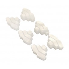 TK-7713-055 6 White Pearloid Tuner Stair Step Buttons For Grover Imperial Keys