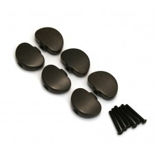 TK-7724-0E0 (6) Ebony Wood Buttons Grover Rotomatic Full Size Guitar Tuners