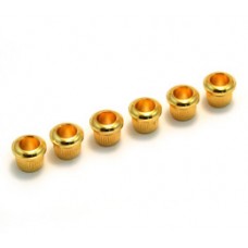 TK-MPB-G (6) Gold Metric Vintage Style Press-In Guitar Tuner Bushings