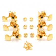 V97G Grover Sta-Tite 3+3 Open Gear Tuning Keys Gold