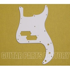 WD-PB-404 White 3-Ply 70s Style P Precision Bass Pickguard