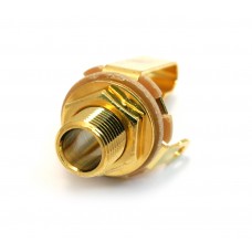 WDE12LG Switchcraft Long 1/4" Gold Mono Jack