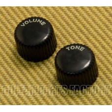 WDKN1BLK Harmony Style Black Cupcake Knob Set Guitar/Bass Tone/Volume