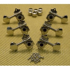 WJ28N 3+3 Tuning Pegs Tuners Machine Heads Nickel Butterbean Guitar Wilkinson