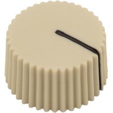 P-K315-1-C Cream Amp and Guitar Knob Vintage Cupcake Style Set Screws and Brass Insert