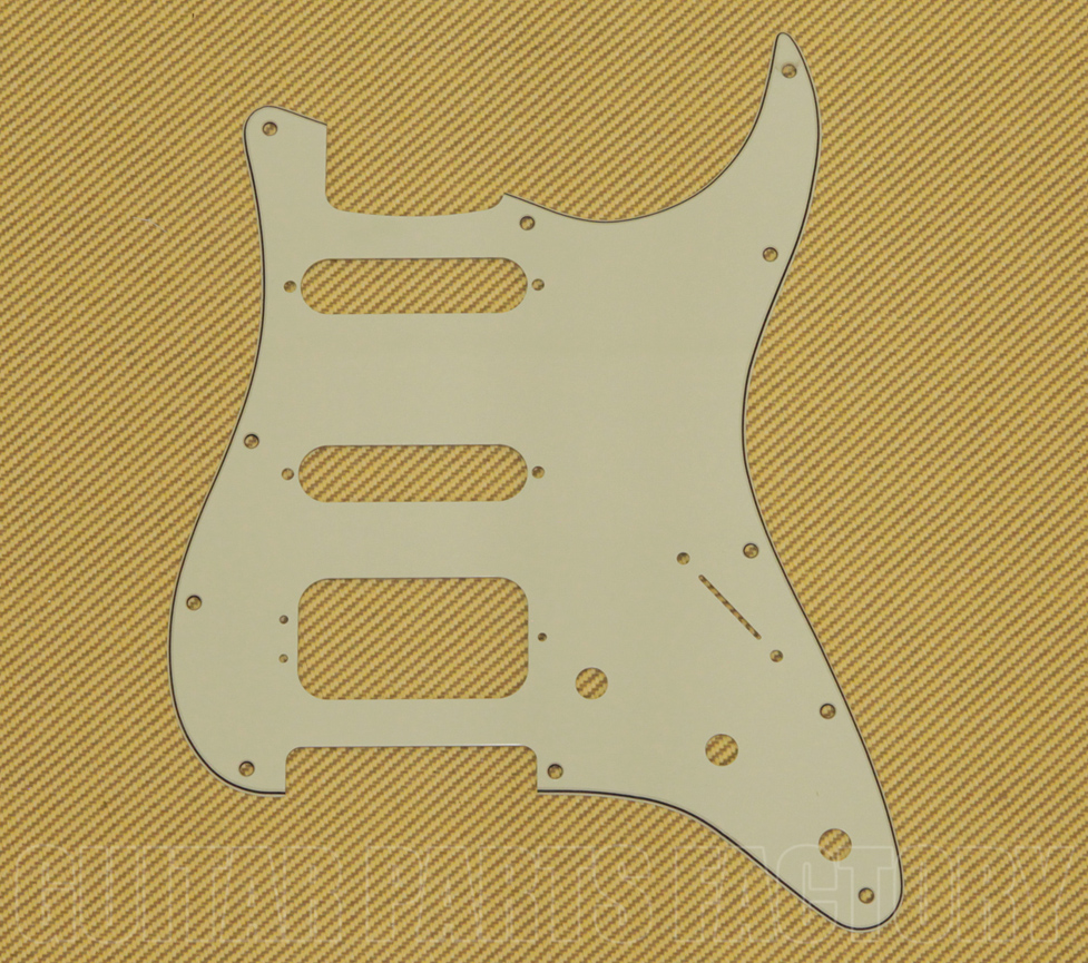 3 Ply Black Electric Guitar Pickguard for Fender Double Fat HH Strat Humbucker Style. 