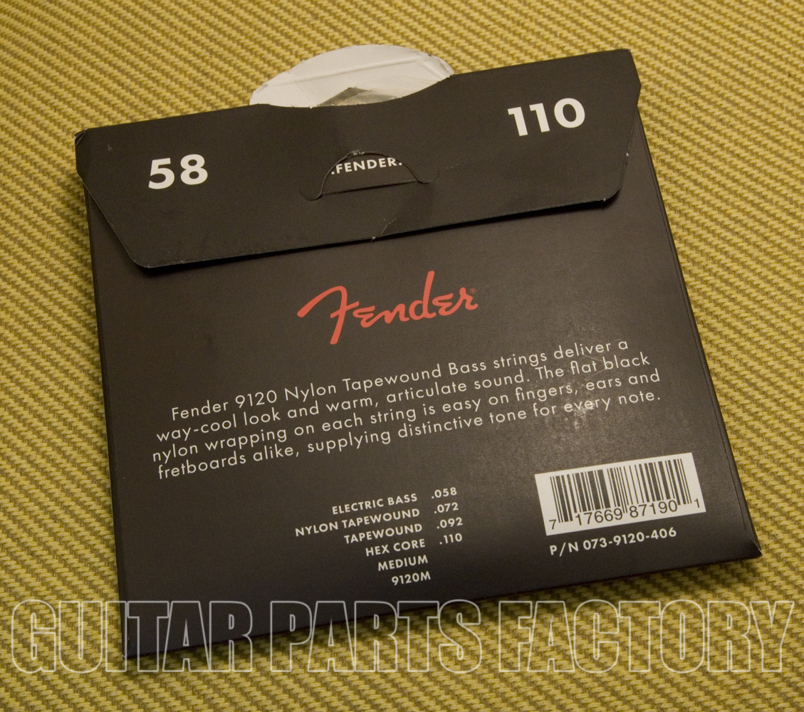 073 9120 406 Fender 9120 Nylon Tapewound Bass Strings .058 110 4