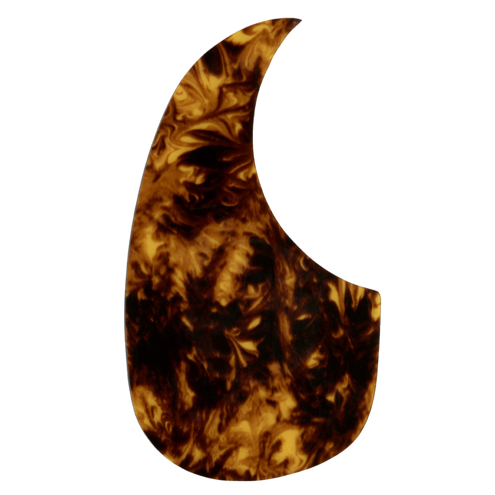 Left-Handed Acoustic Guitar Pickguard - Self-Adhesive Scratch Plate - Black
