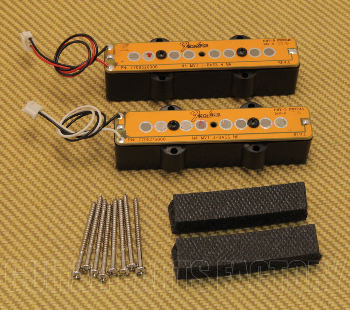 099-2262-000 Genuine Fender Gen 4 Noiseless Jazz Bass Pickups 