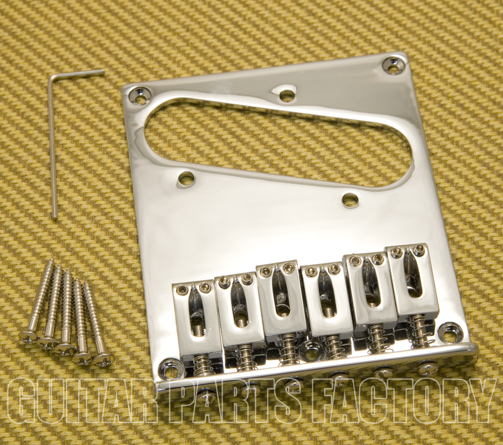 GB-TEC-C Chrome Modern Style High Mass Bridge for Fender