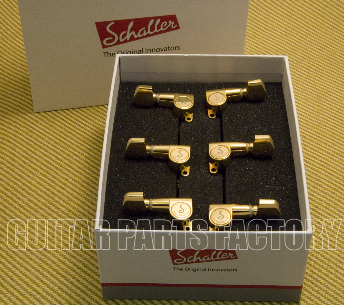 TK7973002 Schaller Mini M6 Gold 3x3 Guitar Tuners