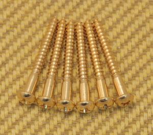 001-8787-049 (6) Genuine Fender Gold Strat Tremolo Mounting Screws 0018787049