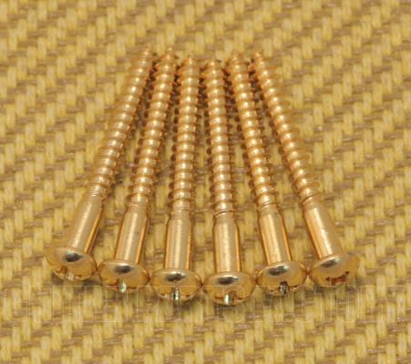 001-8787-049 (6) Genuine Fender Gold Strat Tremolo Mounting Screws 0018787049