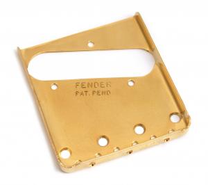 005-3683-000 Fender American Vintage RI Gold Tele Telecaster 3-Saddle Bridge Plate 0053683000