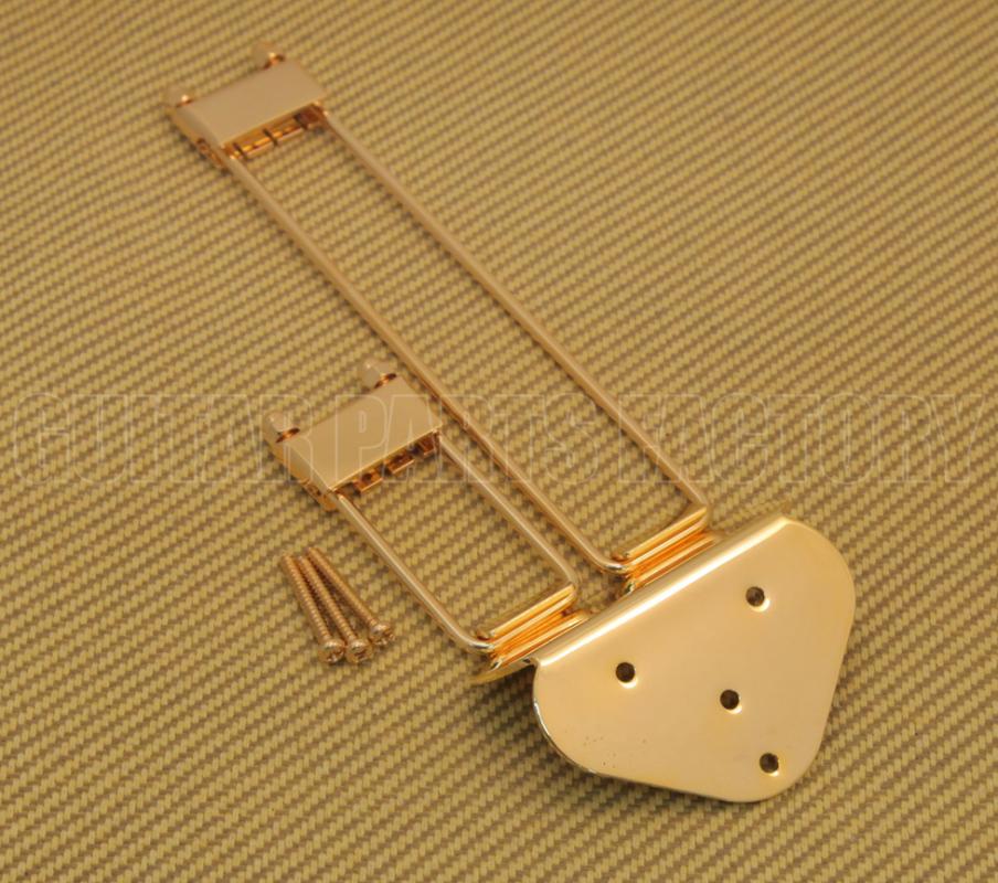 TP0433002 Gold Frequensator Style Trapeze Tailpiece for Archtop Guitars