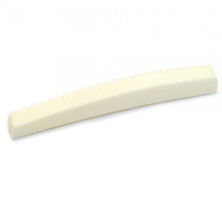 BN0206000 Bleached Slotted Guitar Bone Nut Curved Fender Strat/Tele