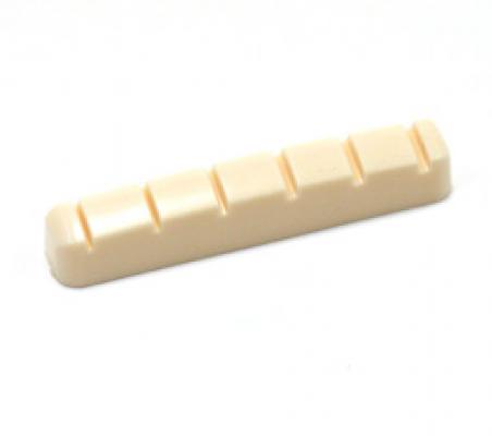 ECO-NUT-GG (1) Slotted Cream Plastic Flat Bottom Guitar Nut