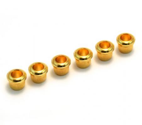 TK-MPB-G (6) Gold Metric Vintage Style Press-In Guitar Tuner Bushings