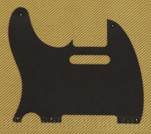 PG-0560-L23 Lefty Black 1-ply Pickguard for Vintage 5-hole Fender Telecaster