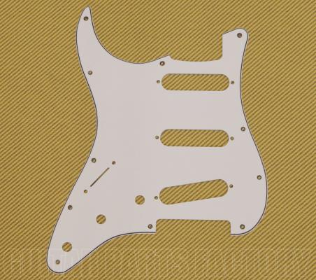 PG-0552-L35 Lefty left-Handed 3-Ply White Pickguard for Strat Stratocaster Guitar