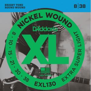 EXL130 D'ADDARIO Nickel Electric XL Guitar Strings 008-038