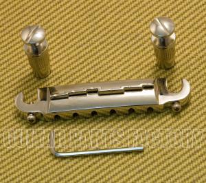 TP-BM116-N Les Paul Junior Nickel Wrap-Around Guitar Bridge Stop Tailpiece w/ Studs