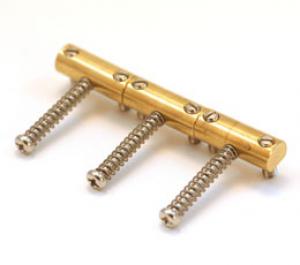 BP-0537-008 Brass Bridge Saddles for 3-saddle Vintage Fender Telecaster
