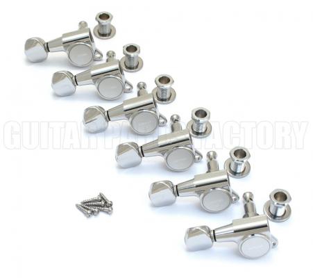 TK-0760-L10 Gotoh Chrome Lefty Left-Handed Sealed 6L Mini Guitar Tuners