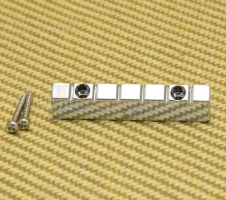 NUT-N-2C Chrome 6-string Lap Steel Raised Nut 