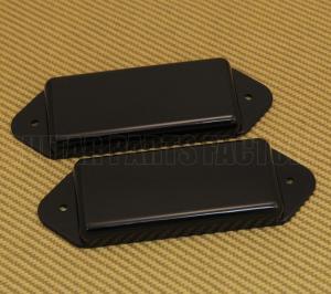 PN-DNH-B Black No-Hole Closed P-90 Dog Ear Guitar Pickup Cover Set