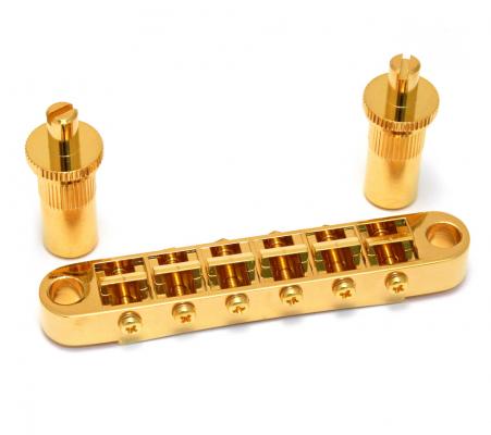 GB-0525-002 Gotoh Gold Big Hole Tune-O-Matic Style Guitar Bridge