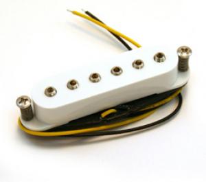 PU-WSH-M Strat/Stratocaster Replacement Hex Pole Middle Pickup  w/ White Cover 