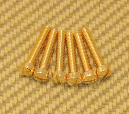 GS-5453-002 Set of 6 Gold USA Humbucker Guitar Pickup Pole Piece Screws 