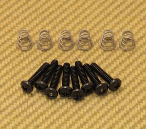 GS-0007-003 Black Pickup And Switch Mounting Screws W/Springs For USA Strat