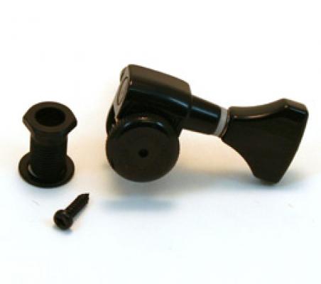 6GL0B-BS (1) Hipshot Grip-Lock Black Bass Side Guitar Tuner