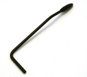 4V-ARM-187-B Hipshot USA Guitar Black Tremolo Arm with Black Tip Flat Plate, Contour, 6
