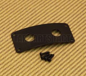 SMJP-B Black Stereo Jack Plate Dual Holes