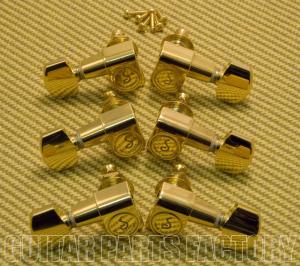 TK-7973-002 Schaller Mini M6 Gold 3x3 Guitar Tuners