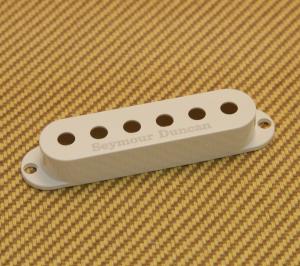 SD-01-W (1) Seymour Duncan White Logo Single Coil Strat Style Pickup Cover