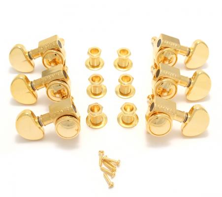502G Grover Roto-Grip Gold 3+3 Locking Tuners