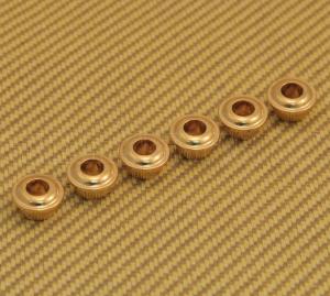 W-TAB-G (6) Gold Guitar Metric Press-In Tuner Adapter Bushings 10mm Peghead