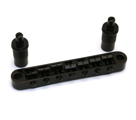 GB-TM7-B Black 7-String Tunematic Guitar Bridge w/ Mounting Studs