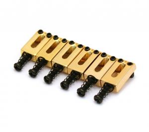 BP-2333-002 Set Of 6 Narrow Goldcast Bridge Saddles for Import Strat Guitar