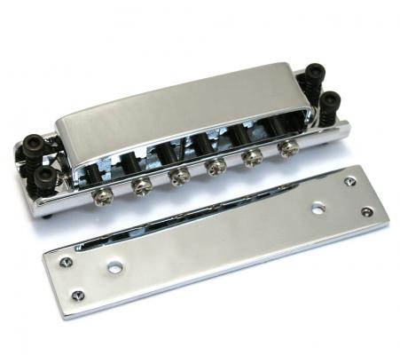 GB-0515-010 Chrome Covered Tunematic Guitar Bridge for Ric Rickenbacker 