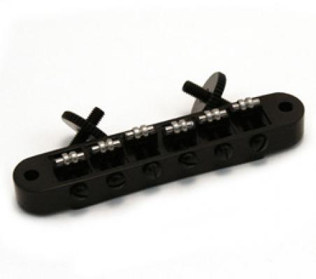 BLACK VINTAGE STYLE ROLLER TUNEMATIC BRIDGE